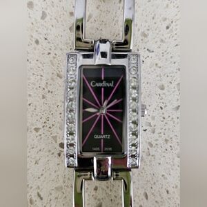 Cardinal Watch With Gems Good Condition